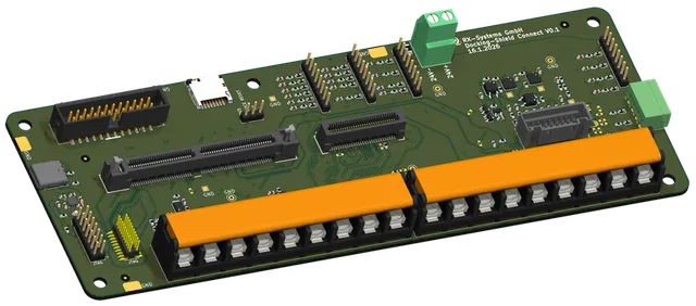 Docking-Shield mit Anschlüssen für einen SIL-3-Sicherheitssensor
